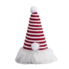 Altom Design, figurka święty mikołaj w jutowej czapce czerwonej, 8,5-8,5-15 cm