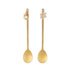 Altom Design, komplet 2 łyżeczek z ozdobną zawieszką święta, 4 w odcieniu złota