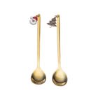 Altom Design, komplet 2 łyżeczek z zawieszką świąteczną, złoty