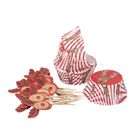 Altom Design, komplet 24 papierowych foremek do babeczek i 24 ozdobnych wykałaczek, renifer