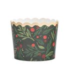 Altom Design, komplet 25 świątecznych papierowych foremek do babeczek, 7-7-5,5 cm, zielone