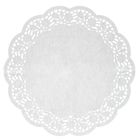 Altom Design, komplet serwetek pod ciasto, okrągłych, papierowych, biały, 35 cm, 8 szt.