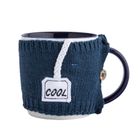 Altom Design, kubek, 380 ml, z ocieplaczem sweterkowym, granatowy
