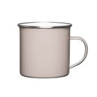 Altom Design, kubek emaliowany, taupe, 10 cm, 700 ml