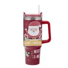 Altom Design, kubek nierdzewny termiczny do samochodu z uchwytem, 1,2l, mikołaj