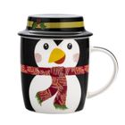 Altom Design, kubek wesoły pingwinek z pokrywką, 400 ml