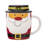 Altom Design, kubek zimowy Mikołaj z pokrywką nbc, 400 ml, w opasce