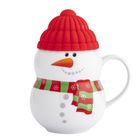 Altom Design, kubek zimowy z silikonową czapeczką, bałwanek, 350 ml