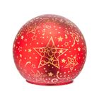 Altom Design, kula LED z timerem, gwiazdki, czerwony, średnica 10 cm