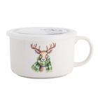 Altom Design, lunchbox z uchem, 800 ml z pokrywką hermetyczną, renifer