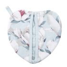 Altom Design, magnolia błękitna, łapka kuchenna w kształcie serca, 20-22 cm, 100% bawełna