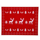 Altom Design, mata filcowa prostokątna, 44-34 cm, renifery czerwona