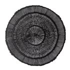 Altom Design, mata stołowa, okrągła pvc, czarna promienie, 38 cm