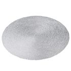 Altom Design, mata stołowa, okrągła pvc, srebrna, 38 cm