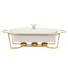 Altom Design, Regular, naczynie do zapiekania na podgrzewaczu, złoty, owalne, 1,5l