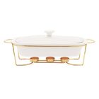 Altom Design, Regular, naczynie do zapiekania na podgrzewaczu, złoty, prostokątne, 1,8l