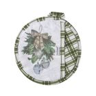 Altom Design, świąteczne drzewko, łapka kuchenna, średnica 18 cm, 100% bawełna, wianek dzwoneczki