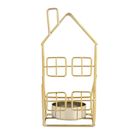 Altom Design, świecznik metalowy domek, 6-6-13 cm, w odcieniu złota