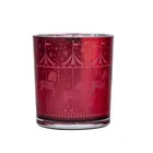 Altom Design, świecznik szklany, karuzela, czerwony, 7-7-8 cm