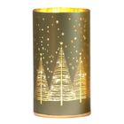 Altom Design, szklana latarnia LED z timerem, gwiazdki, złoty, 9-14 cm