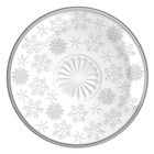 Altom Design, talerz szklany, średnica 17.5 cm, śnieżynki