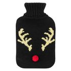 Altom Design, termofor w sweterku, 1.8l, renifer, czarny