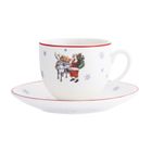 Altom Design, wyprawa mikołaja filiżanka ze spodkiem, 240 ml, w opasce