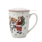 Altom Design, wyprawa mikołaja kubek z zaparzaczem i pokrywką, 340 ml w opasce