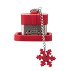 Altom Design, zaparzacz do herbaty prezent z dekoracyjną zawieszką śnieżynka, 3,5-5 cm