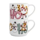 Altom Design, zestaw, 2 kubków światecznych, 480 ml z czarnymi nausznikami, 10-8 cm