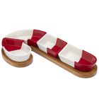 Altom Design, zestaw naczyń na podstawie bambusowej nbc, 30-16.5-3.5 cm, cukrowa laseczka, color box