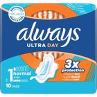 Always, Ultra Day, podpaski ze skrzydełkami, normal, rozmiar 1, 10 szt.