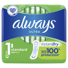Always, Ultra Standard, podpask+, rozmiar 1, 12 szt.