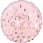 Amscan, balon foliowy, Blush Birthday, 40 cm