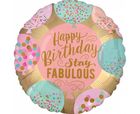 Amscan, balon foliowy, Happy Birthday Stay Fabulous, 46 cm