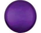 Amscan, balon foliowy, kula, fioletowa, 38 cm
