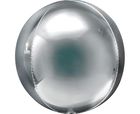 Amscan, balon foliowy, kula srebrna, 53-53 cm