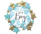 Anagram, balon foliowy, Baby Boy Blue Watercolor, 76-76 cm