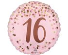 Anagram, balon foliowy, Pretty pink 16th Birthday, 46 cm