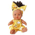 Anek dla Dzieci, lalka bobas z kokardą, żółta