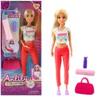 Anlily, lalka z akcesoriami do jogi, mata, torba, bidon