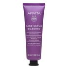 Apivita, Face Scrub Bilberry, rozświetlający peeling do twarzy z borówką, 50 ml