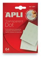 Apli, Dot, kółka mocujące transparentne, usuwalne