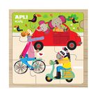 Apli Kids, Autobus, drewniane puzzle, 9 elementów