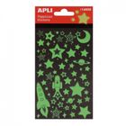 Apli Kids, fluorescencyjne naklejki, kosmos