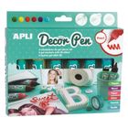 Apli Kids, markery żelowe z efektem 3D, perłowe, 6 kolorów