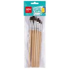 Apli Kids, zestaw drewnianych pędzli, 6 szt.