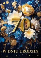 Armin Style, karnet B6 z kopertą, urodziny 70, niebieski