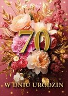 Armin Style, karnet B6 z kopertą, urodziny 70, różowy