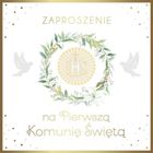 Armin Style, zaproszenie z kopertą, komunia, 13-13 cm, 10 szt.